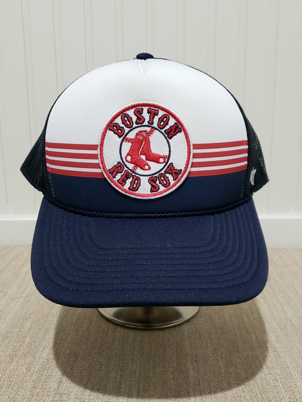 NWOT! '47 BRAND Men's Boston Red Sox Rope Mesh Snap-Back Adjustable Truckers Cap